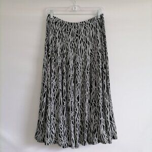 Premise Studio Womens Black & White Seamless Abstract Print Maxi Skirts Size L